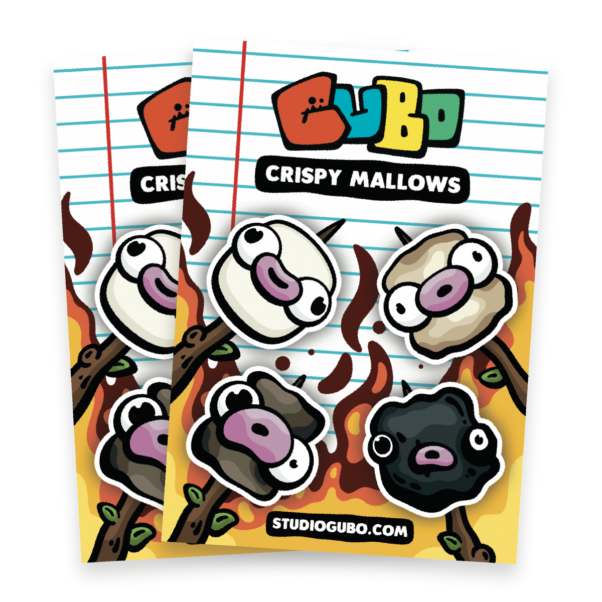 Shop original creepy cute sticker sheets featuring hand drawn creatures and characters. High quality stickers by Gubo for collectors and art lovers.